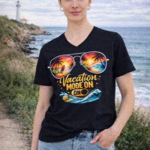 Vakantiemodus Aan Voelt Als Strandparadijs V-hals T-shirt