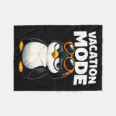 Vakantiemodus Cute Pinguïn Grappig Schattig Dier Fleece Deken (Voorkant (Horizontaal))