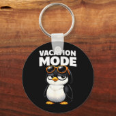 Vakantiemodus Cute Pinguïn Grappig Schattig Dier Sleutelhanger (Voorkant)