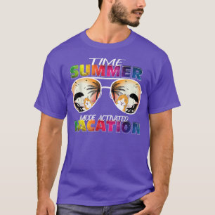 Vakantiemodus geactiveerd Zomerliefde Zonnebril gu T-shirt