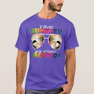 Vakantiemodus geactiveerd Zomerliefde Zonnebril gu T-shirt