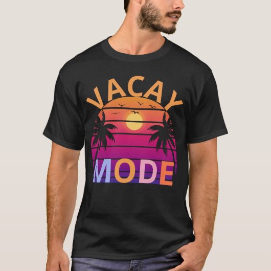 Vakantiemodus Geactiveerde vakantie Zomer T-shirt (Voorkant)