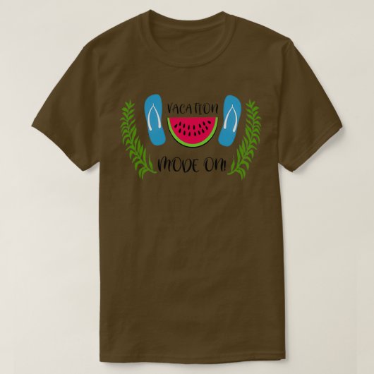 Vakantiemodus ingeschakeld t-shirt (Design voorkant)