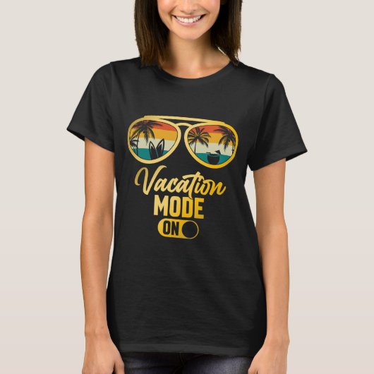 Vakantiemodus ingeschakeld t-shirt (Voorkant)