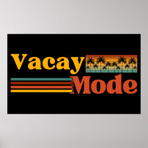 VAKANTIEMODUS PALMBOOM FAMILIEVAKANTIE POSTER