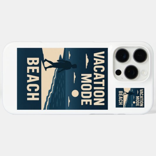 Vakantiemodus strand Case-Mate iPhone case (Achterkant (horizontaal))