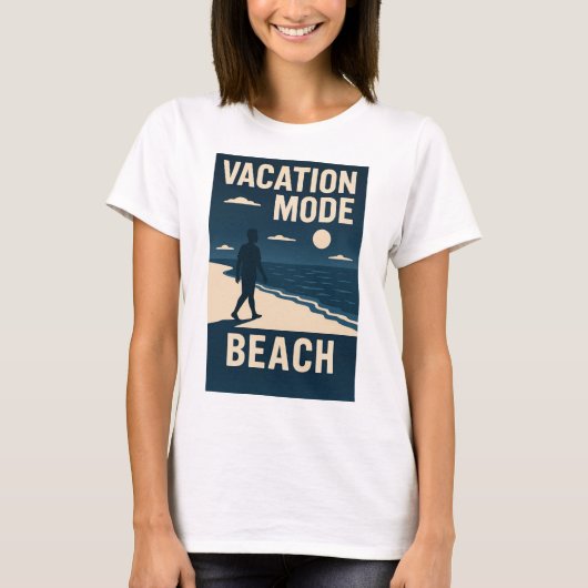 Vakantiemodus strand t-shirt (Voorkant)