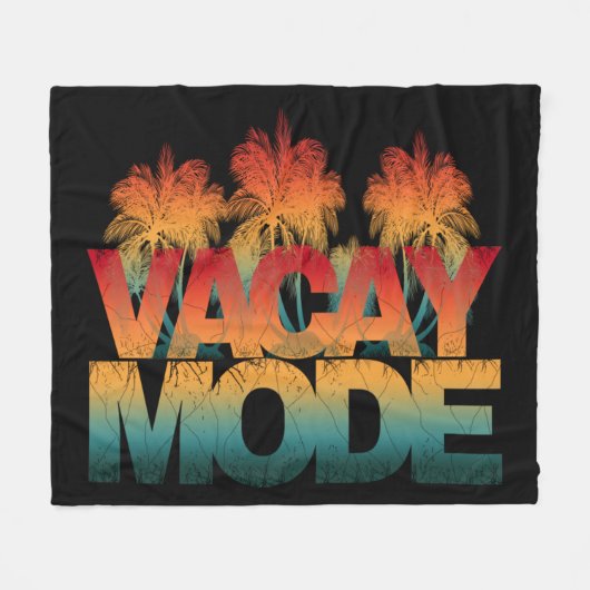 vakantiemodus zonsondergang fleece deken (Voorkant (Horizontaal))