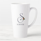 Vakantiemonogram Initiaal S en naam Latte Mok (Rechts)