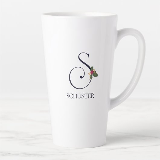 Vakantiemonogram Initiaal S en naam Latte Mok (Rechts)