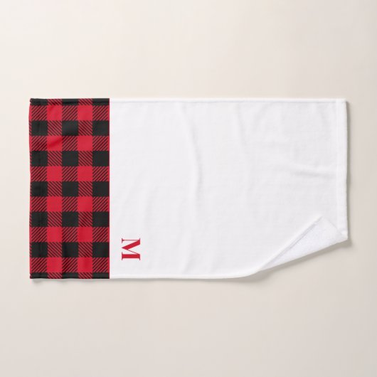 Vakantiemonogram Modern Buffalo Bad Handdoek (Handdoek)