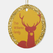 Vakantiemonogram van Gold Delen Re Keramisch Ornament (Links)