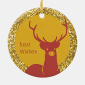 Vakantiemonogram van Gold Delen Re Keramisch Ornament (Achterkant)