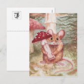 Vakantiemuis en paddenstoel feestdagenkaart (Voorkant / Achterkant)