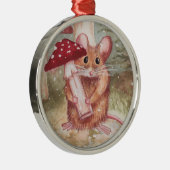 Vakantiemuis en paddenstoel metalen ornament (Rechts)