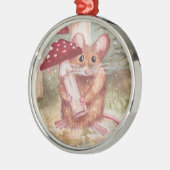 Vakantiemuis en paddenstoel metalen ornament (Links)