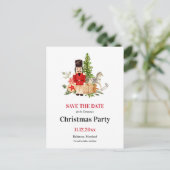 vakantienutkraker | Kerstfeest Bewaar de datum Aankondigingskaart (Staand voorkant)