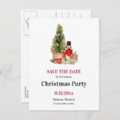 vakantienutkraker | Kerstfeest Bewaar de datum Aankondigingskaart (Voorkant / Achterkant)