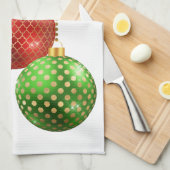 Vakantieornamenten Red Blue Green Gold Theedoek (Quarter Fold)