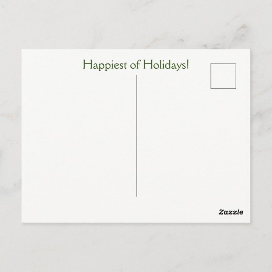 Vakantiepaard in sneeuw briefkaart (Achterkant)