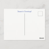 Vakantiepaard in sneeuw  briefkaart (Achterkant)