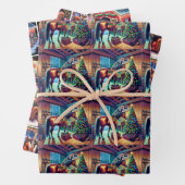 Vakantiepaard Leuke Kerst Inpakpapier Vel (In situ)