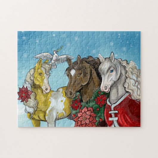 Vakantiepaarden~puzzel! Legpuzzel (Horizontaal)