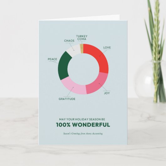 Vakantiepagina Grafiek Corporate Holiday Kaart (Voorkant)