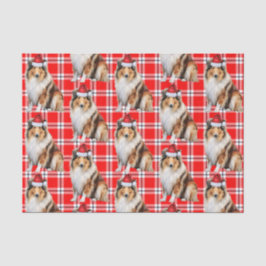 Vakantiepakketten voor Rough Collie Dog Christmas Tissuepapier
