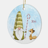 Vakantiepalk en Aangepast jaar voor feestdagen Keramisch Ornament (Links)