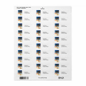 Vakantiepalmen op zonsondergang etiket (Full Sheet)