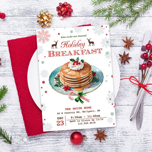 Vakantiepannenkoeken uitnodiging