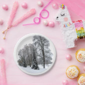 Vakantiepapier Borden Winter Wonderland Borden Papieren Bordje (Feest)