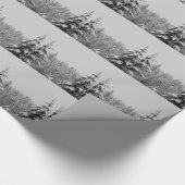 Vakantiepapier met sneeuwbekleding cadeaupapier (Hoek)