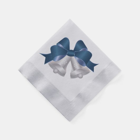 Vakantiepapier Napkins-Silver Bells Servet (Hoek)
