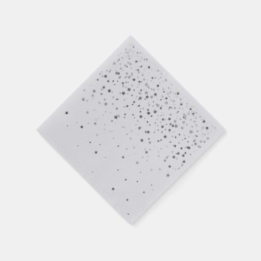 Vakantiepapier Napkins-Silver Stars Napkins Servet (Hoek)
