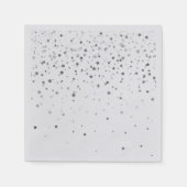 Vakantiepapier Napkins-Silver Stars Napkins Servet (Voorkant)
