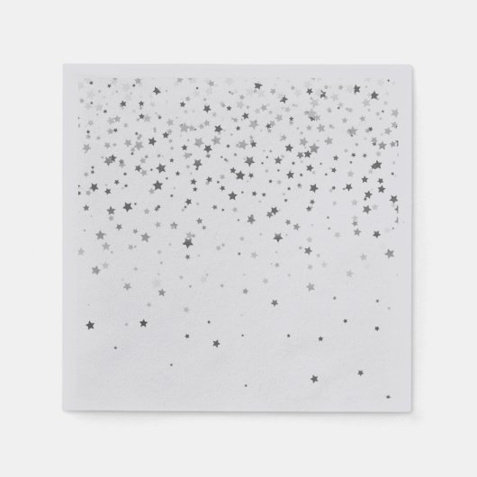 Vakantiepapier Napkins-Silver Stars Napkins Servet (Voorkant)