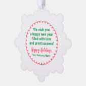 Vakantiepapier Sneeuwvlok Kerstmis Ornament Custom (Links)