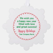 Vakantiepapier Sneeuwvlok Kerstmis Ornament Custom (Voorkant)