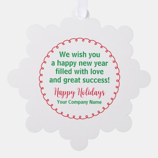 Vakantiepapier Sneeuwvlok Kerstmis Ornament Custom (Voorkant)