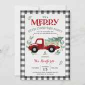 Vakantiepartij nodigt prettige feestdag uit kaart (Voorkant)