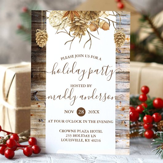 Vakantiepartij Rustisch landhouten pingenkon Kaart