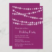 Vakantiepartij Twinkle Lights Kaart (Voorkant / Achterkant)