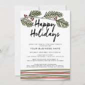 Vakantiepartij Whimsical Pine Tree Branches Kaart (Voorkant)