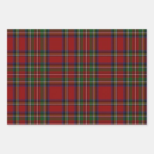 Vakantiepatronen vormen en geplakt rood blauw groe inpakpapier vel (Voorkant 2)