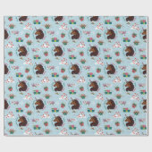 Vakantiepatroon Afro Eenhoorn Cadeaupapier (Vlak)