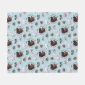 Vakantiepatroon Afro Eenhoorn Fleece Deken (Voorkant (Horizontaal))