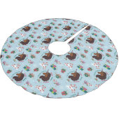 Vakantiepatroon Afro Eenhoorn Kerstboom Rok (Gekanteld)