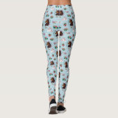 Vakantiepatroon Afro Eenhoorn Leggings (Achterkant)
